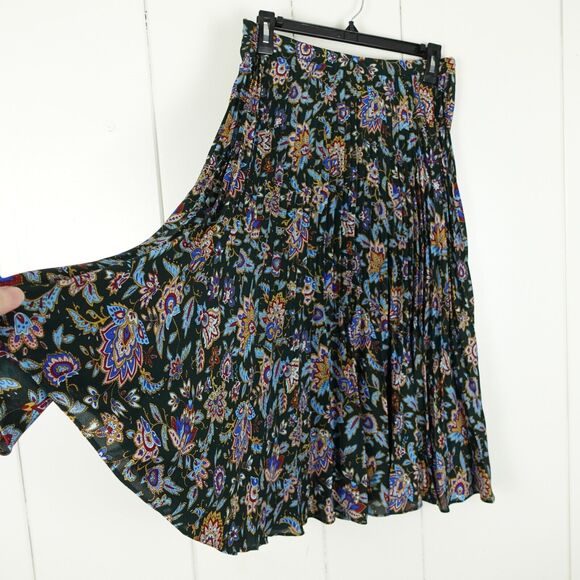 Lauren Ralph Lauren Ascot Print Georgette A Line Midi Skirt Womens Size 6 Green - Picture 2 of 12